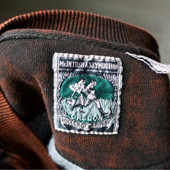 McIntosh Seymour Sweatshirt Vintage Western Horse Brown/red XL Acid Wash 90s - Picture 5 of 5